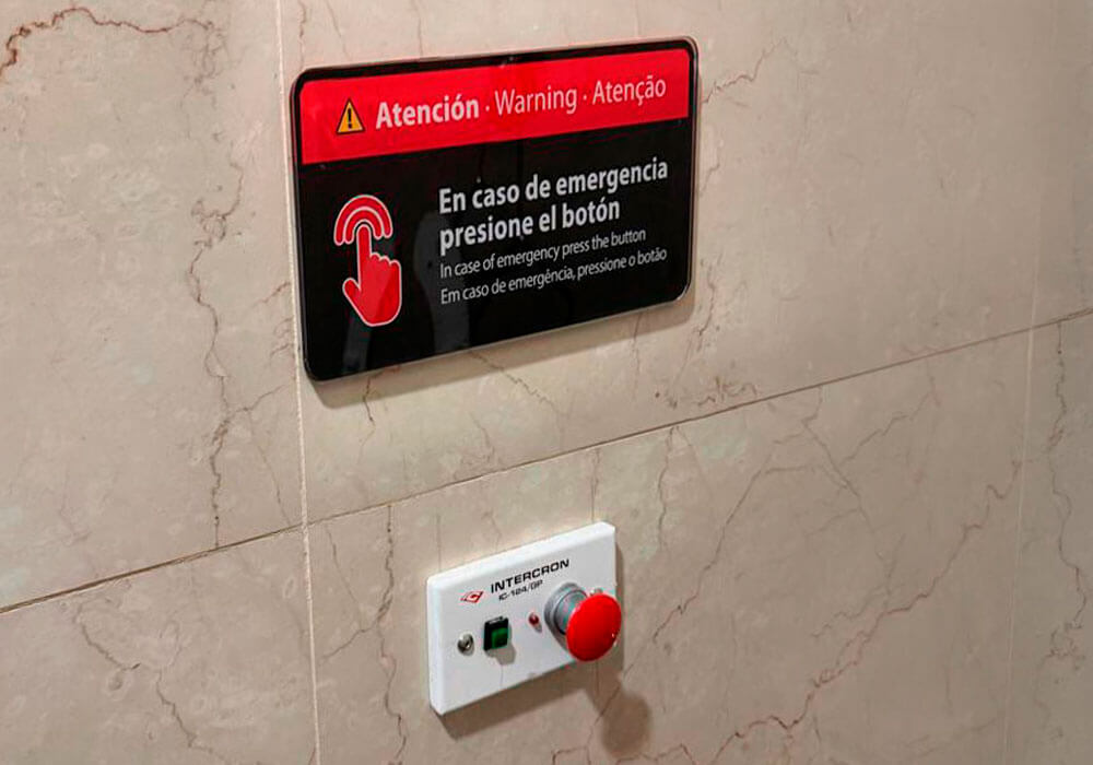 Botón Golpe de puño - Llamado de emergencia